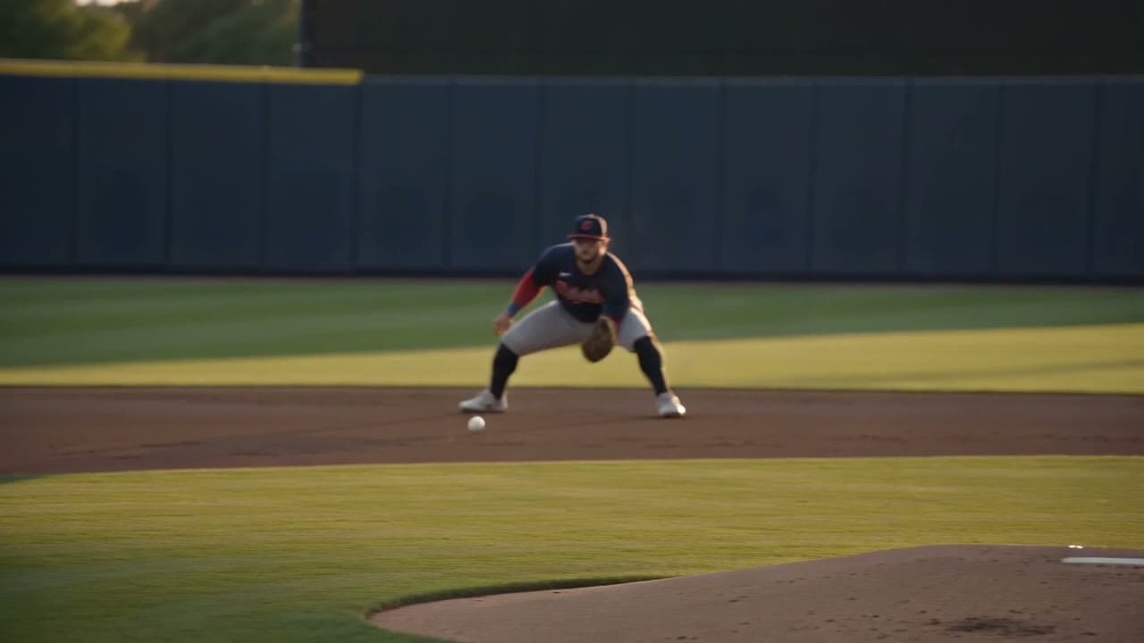 Jugador de béisbol esperando una pelota en el infield